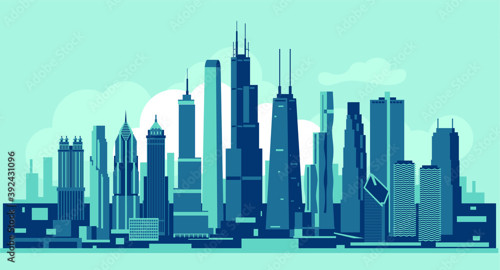 Chicago Illinois USA skyline