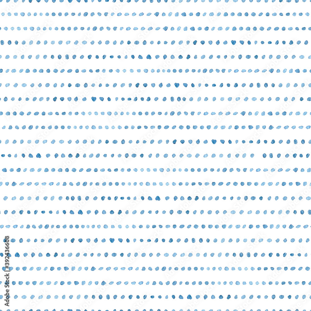 Seamless watercolor pattern in polka dot style. Cute blue and white striped print for textiles, home decor, packaging. Vector illustration. Seamless watercolor pattern in polka dot style. Cute blue and white striped print for textiles, home decor, packaging. Vector illustration.