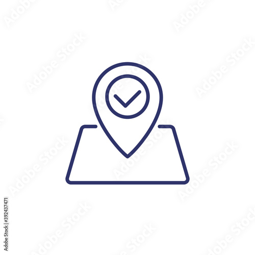roadmap line icon on white