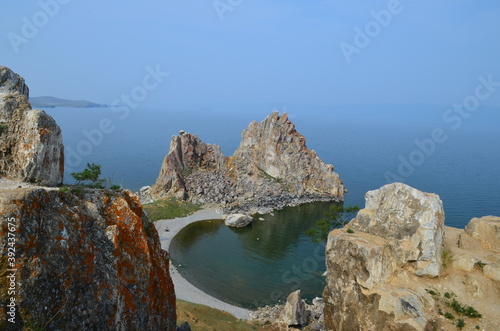 Rock of Shamanka in the heart of Baikal