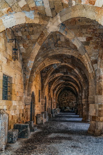 The hospital building was built in the late 15th century in the late Gothic style and was intended to help pilgrims traveling to the Holy Sepulchre. 
