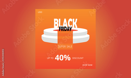 Offer for Black Friday Shopping day sales Social media design.