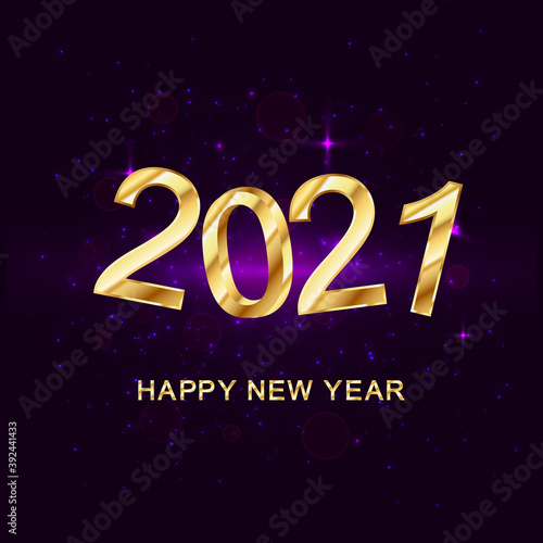 2021 Happy New Year Background for your Seasonal Flyers and Greetings Card. Vector 