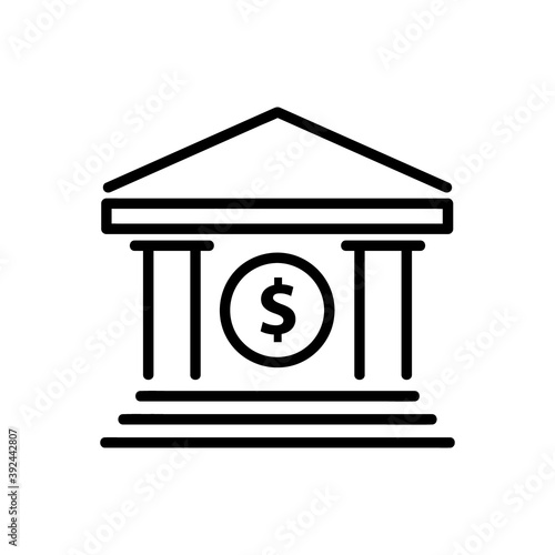 bank icon isolated on white background from finance collection. bank icon trendy and modern bank symbol for logo, web, app, UI. bank icon simple sign. bank icon flat illustration
