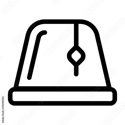 
A solid icon of taqiyah in editable style 
