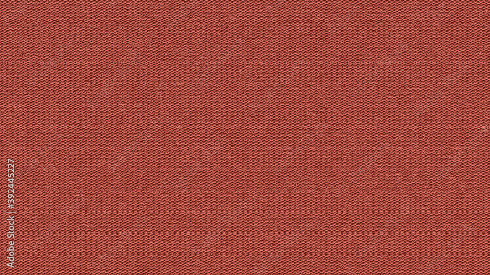 Fototapeta premium Jersey fabric texture close, orange background. 3D-rendering