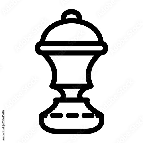 
A portable light icon in glyph style, arabic lamp vector 
