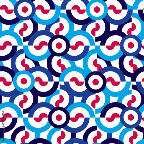 Circle mod target seamless pattern 