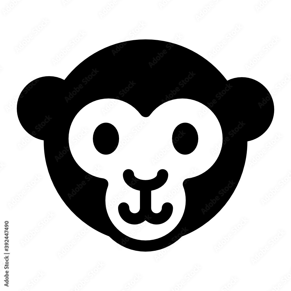 Icon of monkey face in editable style
Icon of monkey face in editable style
