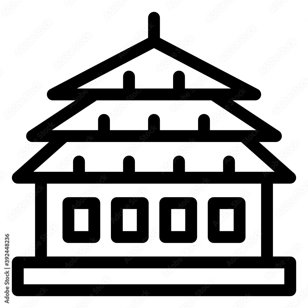 An icon of indonesian pagoda, editable vector
An icon of indonesian pagoda, editable vector