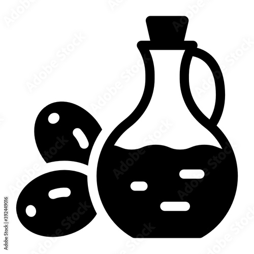 
Trendy editable icon of olive oil 
