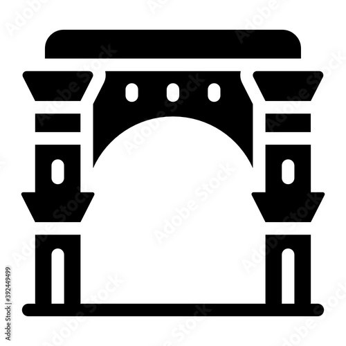 
Arch septimius icon, triumphal arch in solid style 
 photo