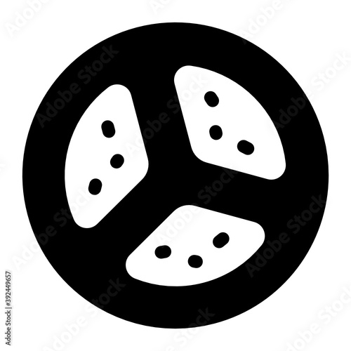 
An icon of food tray, meal platter 
