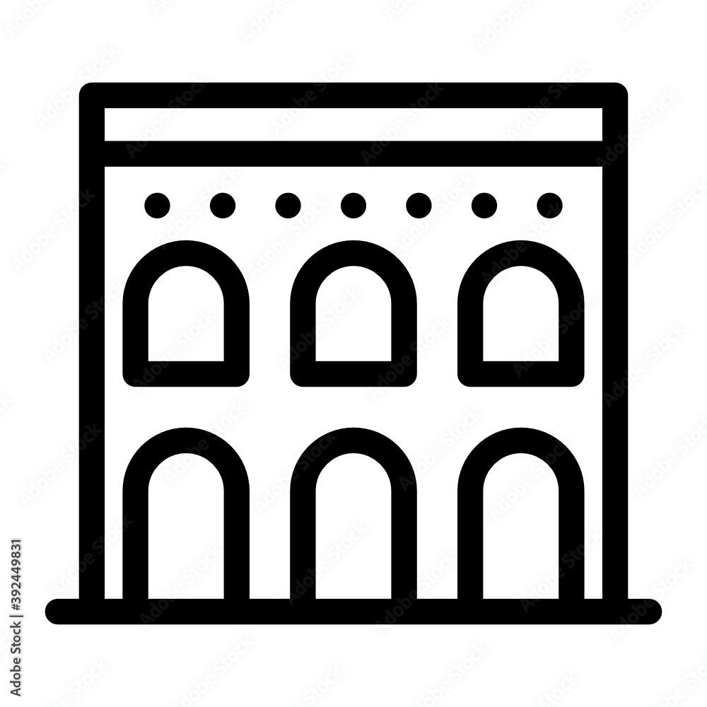 Fototapeta premium Trendy editable icon of roman colosseum 
