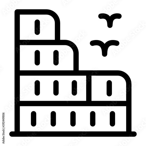 
Trendy editable icon of roman colosseum
