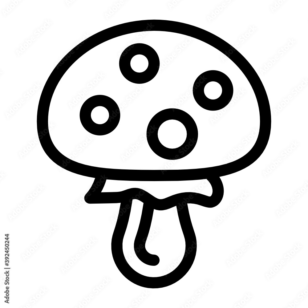 Obraz premium Mushroom, solid vector in editable style