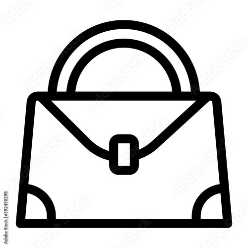 
Shoulder bag, a modern solid icon of purse 
