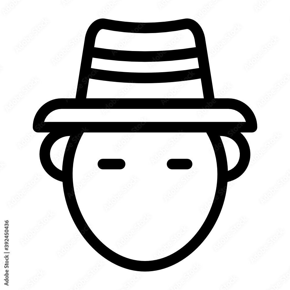 Boy wearing hat, editable solid vector of male person
Boy wearing hat, editable solid vector of male person