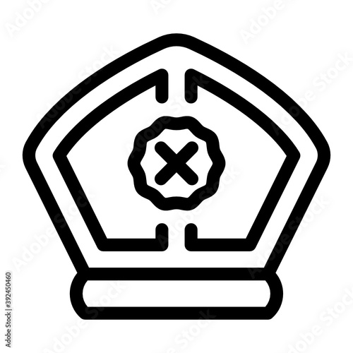 
Icon of mitre cap in editable filled style 
