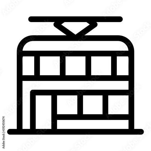 
Icon of a public tram in editable vector design
