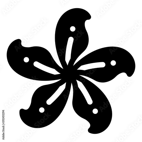 
National flower of hong kong, buninia solid icon

