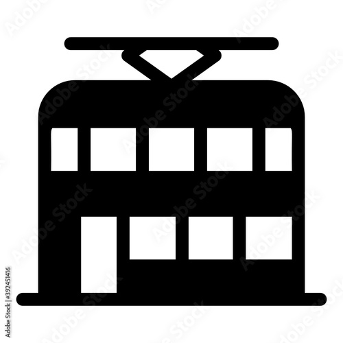 
Icon of a public tram in editable vector design
