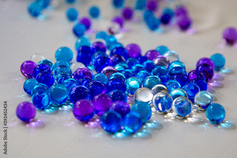 beads blue balls on the table beads blue balls on the table