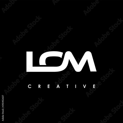 LOM Letter Initial Logo Design Template Vector Illustration photo