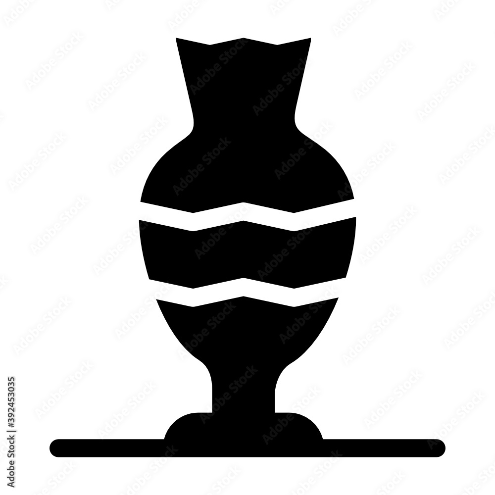 A ceramic pot icon in solid vector style
A ceramic pot icon in solid vector style
