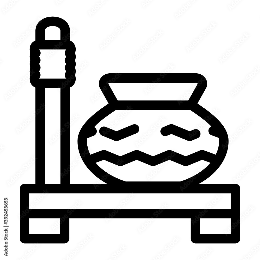 A spacious clay pot for keeping the water cool in a conventional way
A spacious clay pot for keeping the water cool in a conventional way