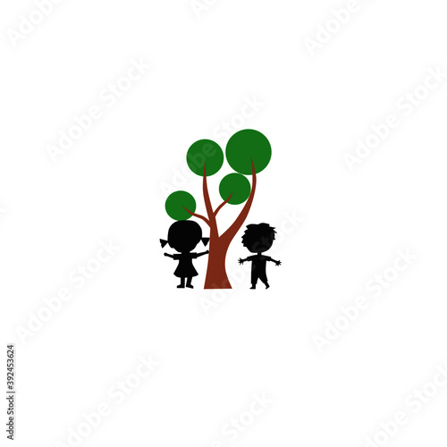 man and woman with tree