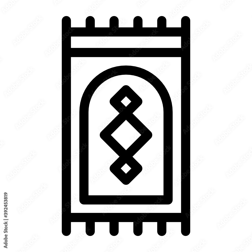 A prayer mat icon in filled design
A prayer mat icon in filled design