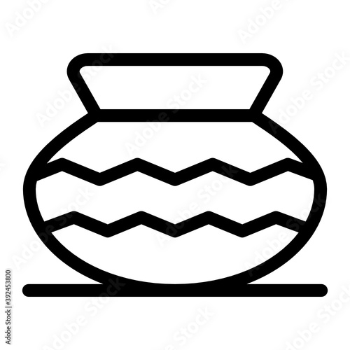 
A spacious clay pot for keeping the water cool in a conventional way  
