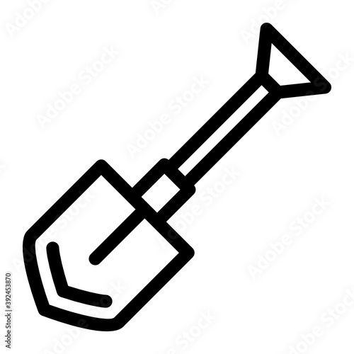 
A bard blade spading tool, solid style of shovel icon
