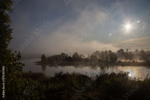 sunrise over the lake