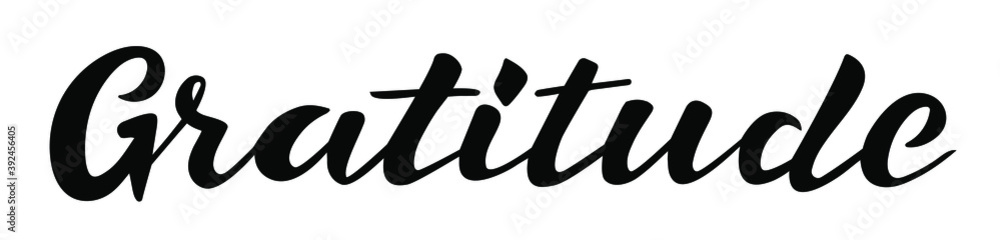 Gratitude hand lettering vector for fall, autumn and Thanksgiving day season quotes and phrases for cards, banners, posters, pillow and clothes design. Gratitude hand lettering vector for fall, autumn and Thanksgiving day season quotes and phrases for cards, banners, posters, pillow and clothes design.