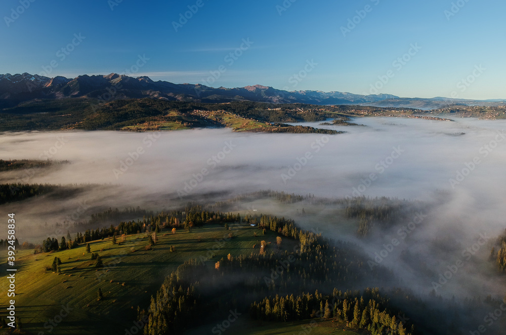 Tatra Mountains from sky