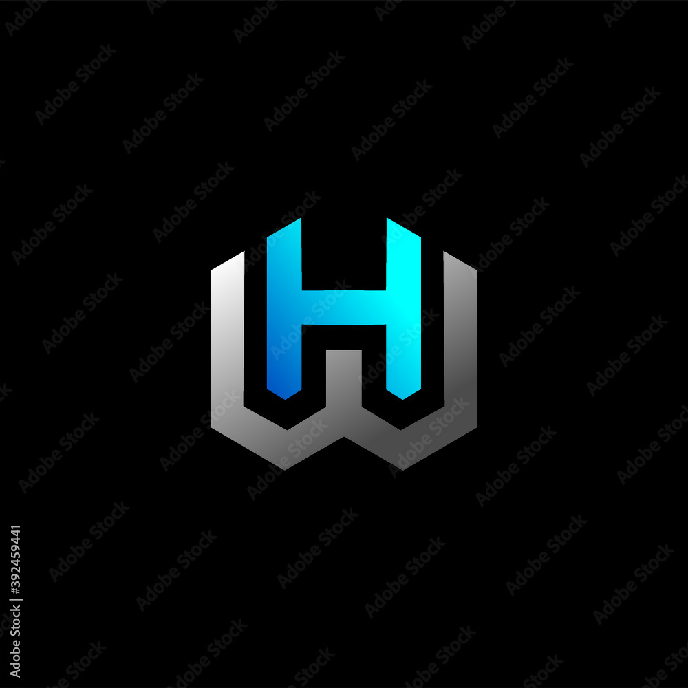 HW Letter Initial Logo Design Template Vector Illustration HW Letter Initial Logo Design Template Vector Illustration