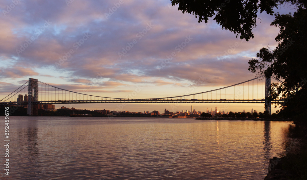 Fototapeta premium bridge at sunset