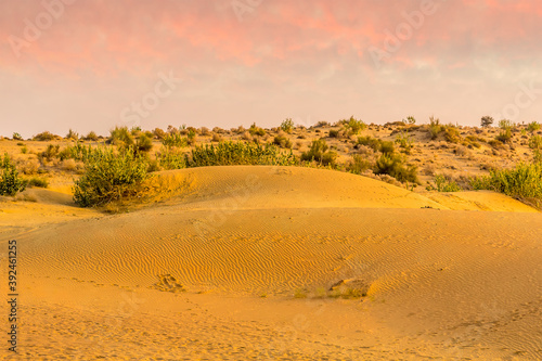 Sunset in the Thar Desert, Rajasthan, India
