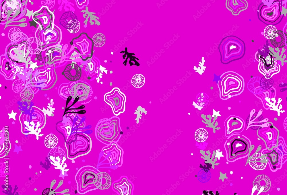 Light Pink vector template with chaotic shapes. Light Pink vector template with chaotic shapes.