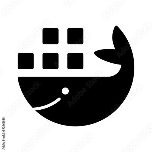 docker whale favorites icon vector