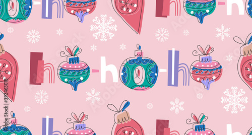 Christmas HO HO pattern 10
