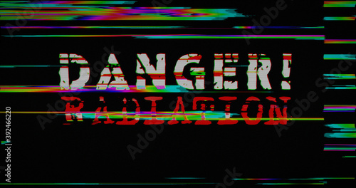 Modern glitch transition with nuclear danger radiation