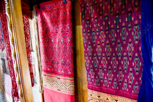 Wallpaper Mural Cloth woven from Sukkhothai patterned cotton fabric of Thai Khrang tribe at Si Satchanalai District, Sukhothai Province Torontodigital.ca