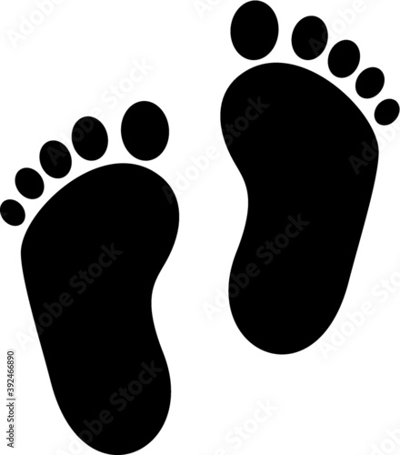 Vector illustration of the baby footprint