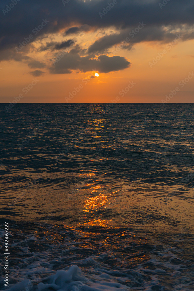 Sunset on the Black Sea in Sochi