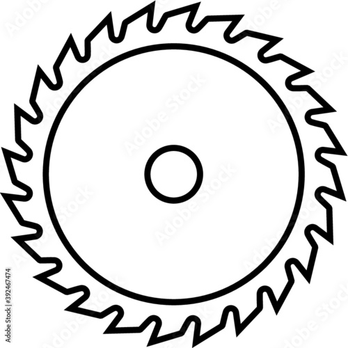 Vector illustration of the saw blade