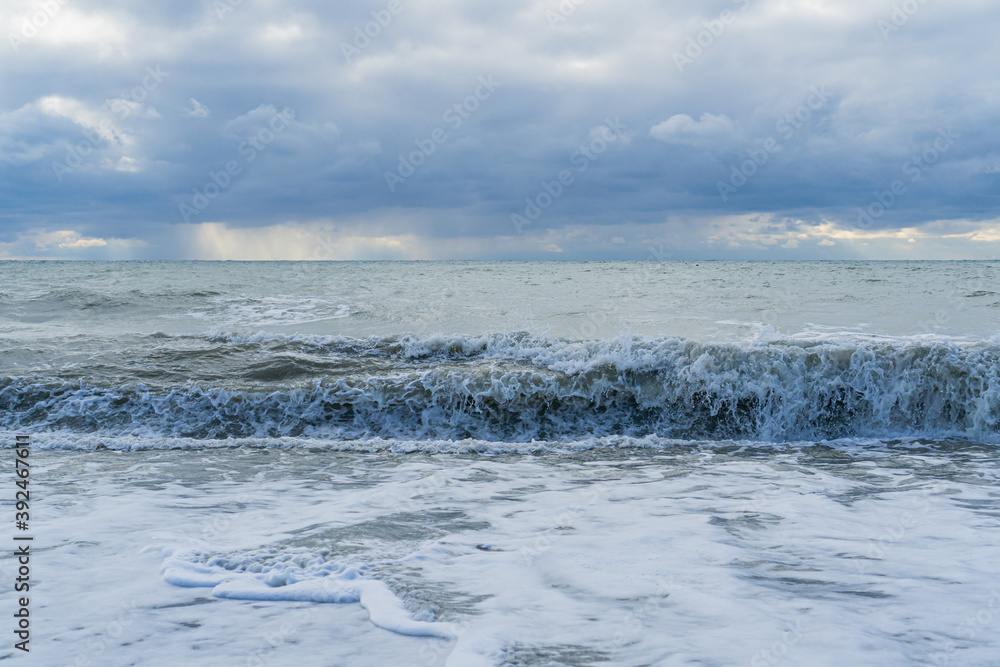 storm on the Black Sea in Sochi