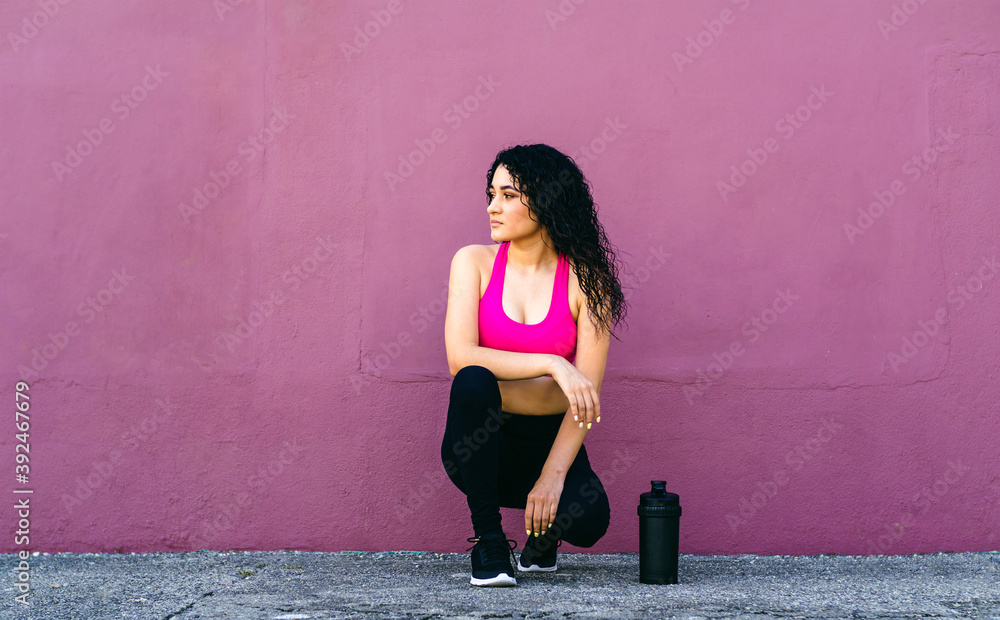 portrait of a young female working out outdoors. healthy lifestyle concept. portrait of a young female working out outdoors. healthy lifestyle concept.